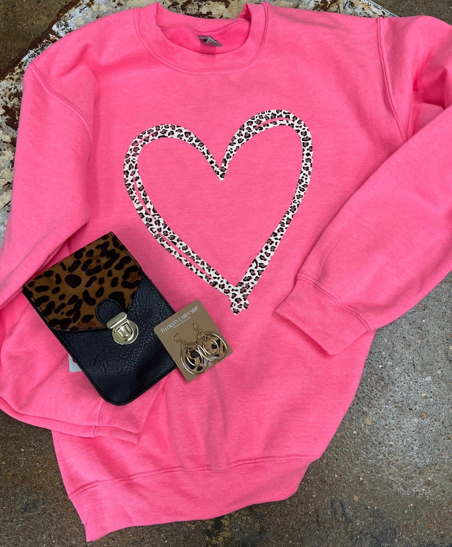 Leopard Heart Sweatshirt