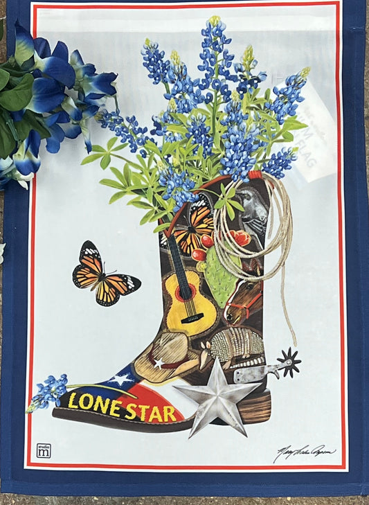 Lone Star Boot Garden Flag